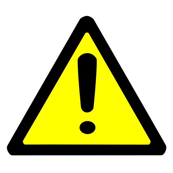 SVG Yellow and black attention sign