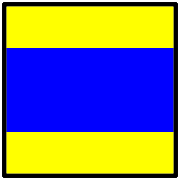 SVG Yellow and blue flag