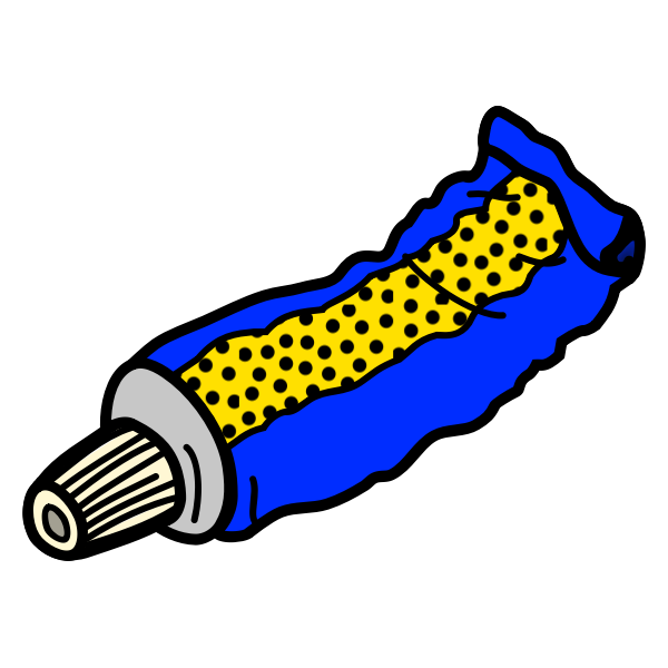 SVG Yellow and blue tube line art vector image