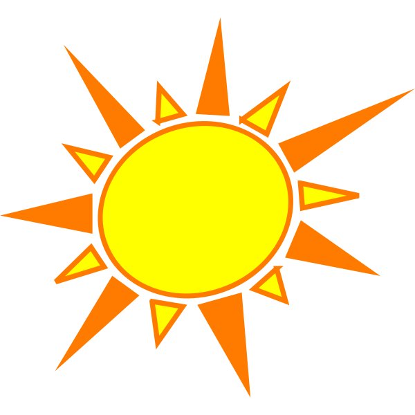 SVG Yellow and orange sun