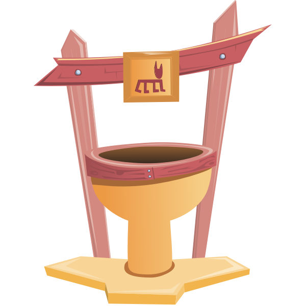 SVG Yellow and pink shrine