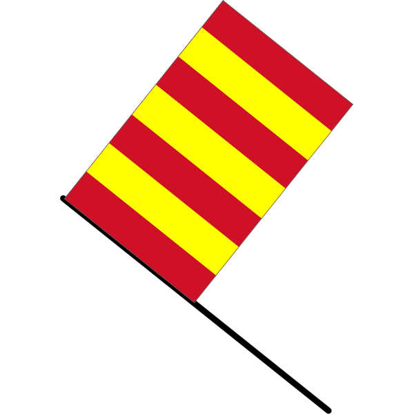 SVG Yellow and red striped flag vector clip art