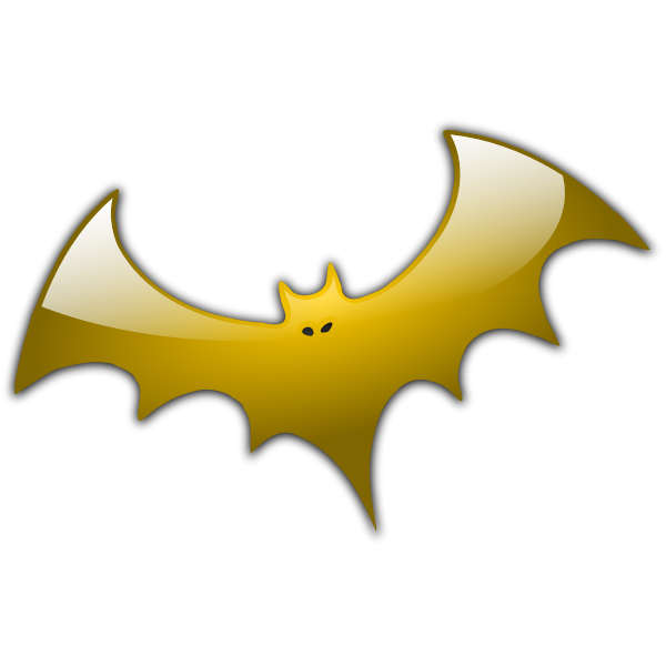 SVG Yellow bat silhouette vector illustration