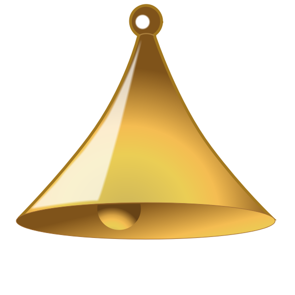 SVG yellow bell in 3d