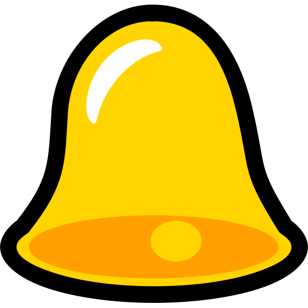 SVG Yellow bell vector image