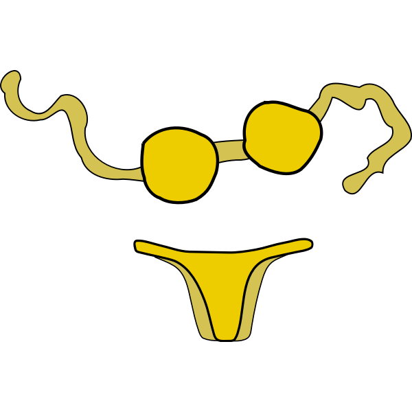 SVG Yellow bikini
