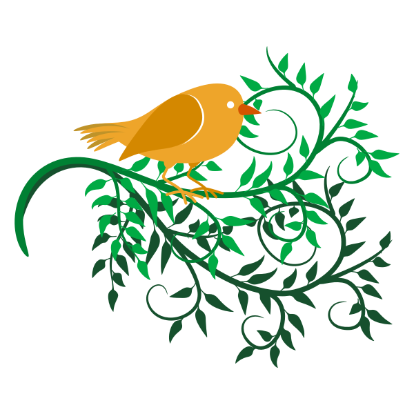 SVG Yellow birdie