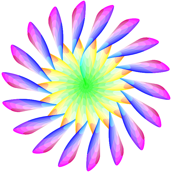 SVG Yellow Blue Flower