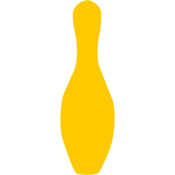 SVG Yellow bowling pin vector illustration