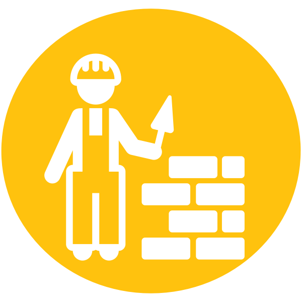 SVG Yellow bricklayer pictogram