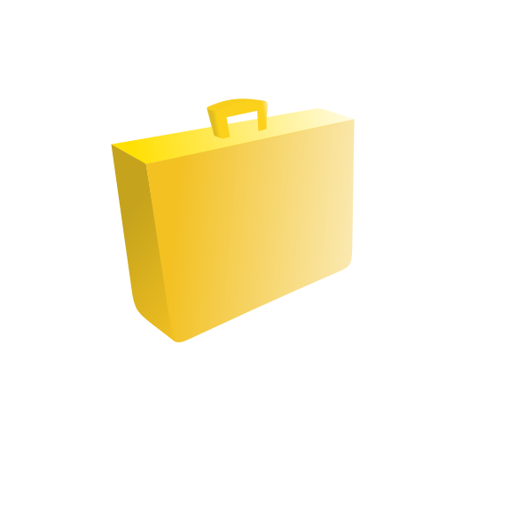 SVG Yellow briefcase vector image