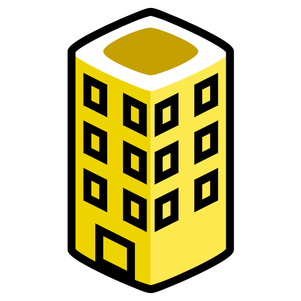 SVG Yellow building vector image