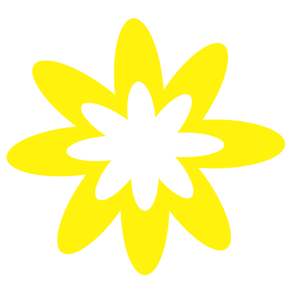 SVG Yellow Burst Flower