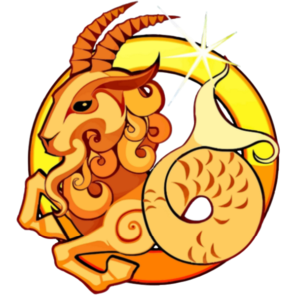 SVG Yellow capricorn image