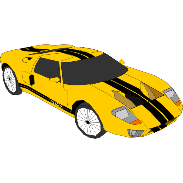 SVG yellow car
