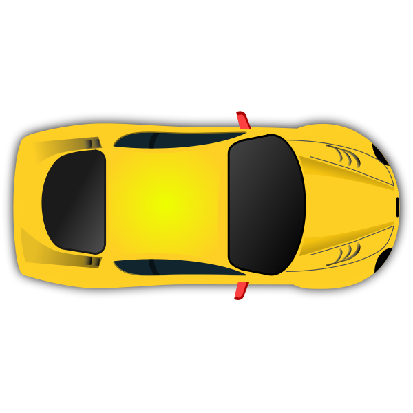 SVG Yellow Car - Top View Remix