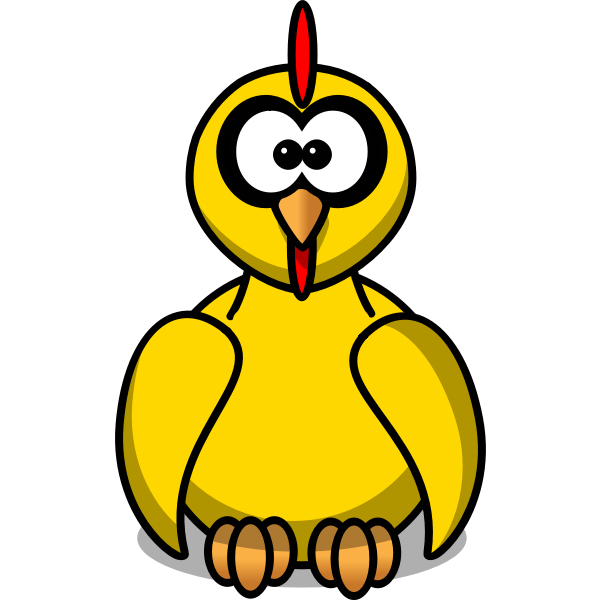 SVG Yellow chick clip art