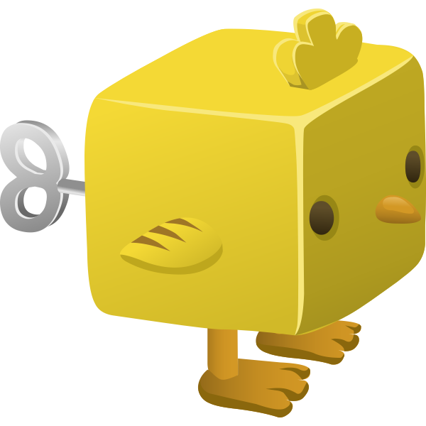 SVG Yellow chick toy