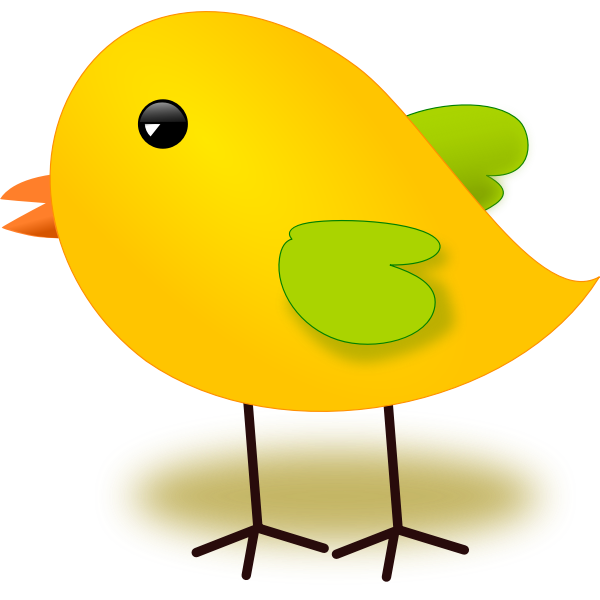 SVG Yellow chick vector image