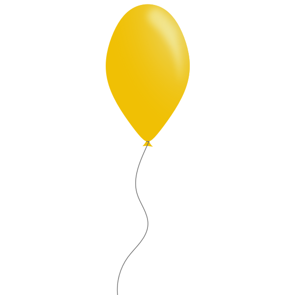 SVG Yellow color balloon vector image