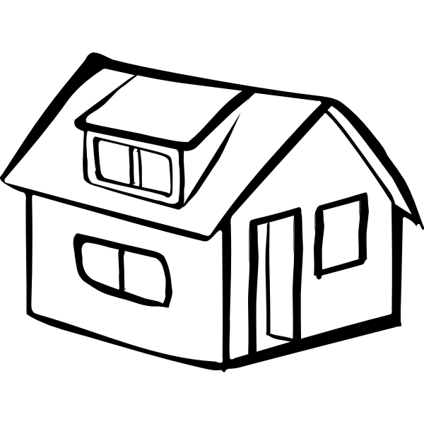 SVG Yellow detached house outline