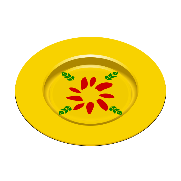 SVG Yellow dish vector image