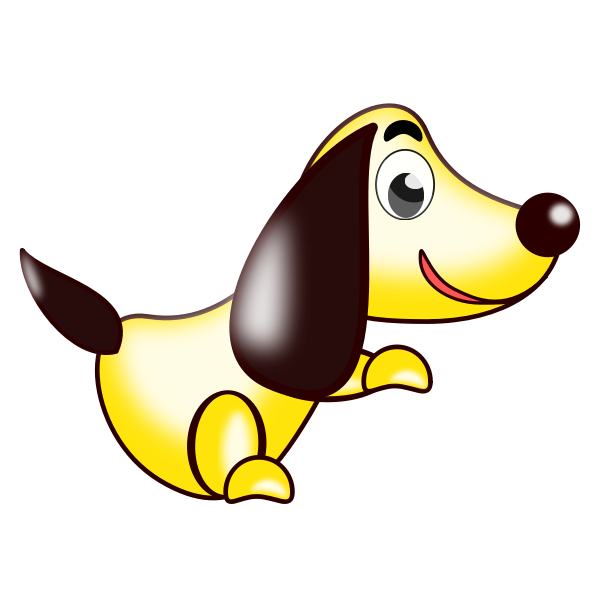 SVG Yellow dog vector image