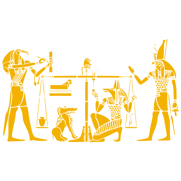 SVG Yellow Egyptian ancient art