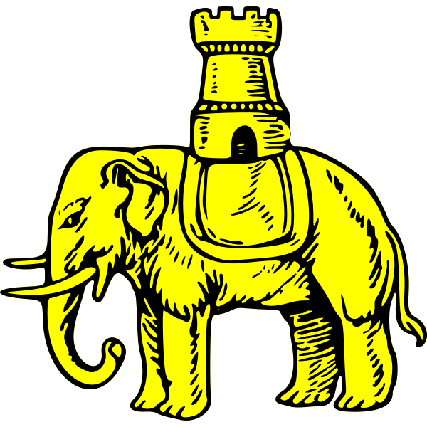 SVG Yellow elephant vector graphics