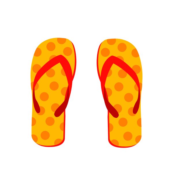 SVG Yellow flip flops