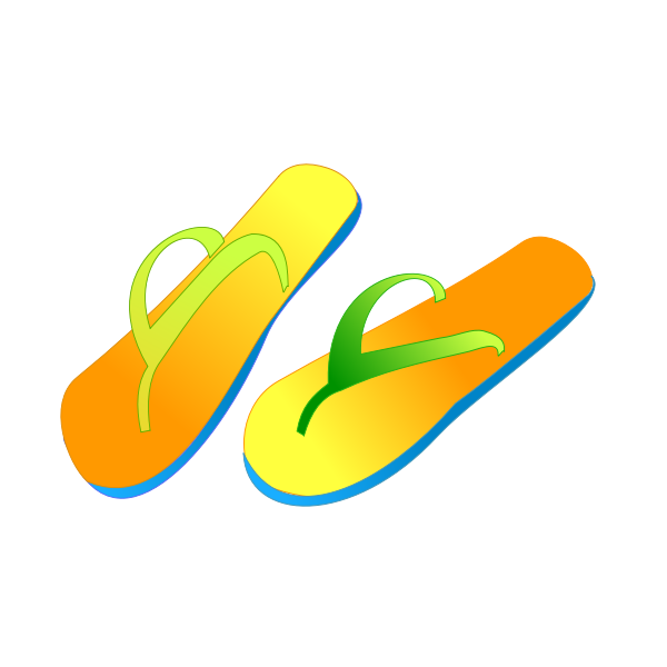 SVG Yellow flipflops