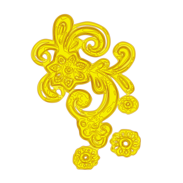 SVG Yellow flourish decoration