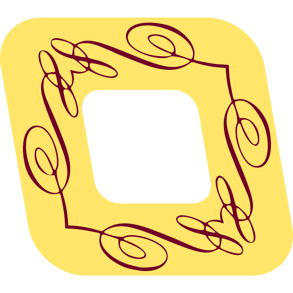 SVG Yellow flourish frame