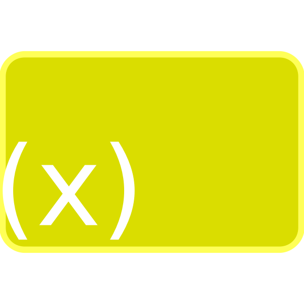 SVG Yellow function icon vector drawing