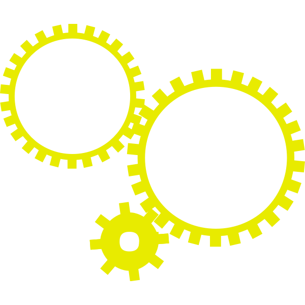 SVG Yellow gear shapes