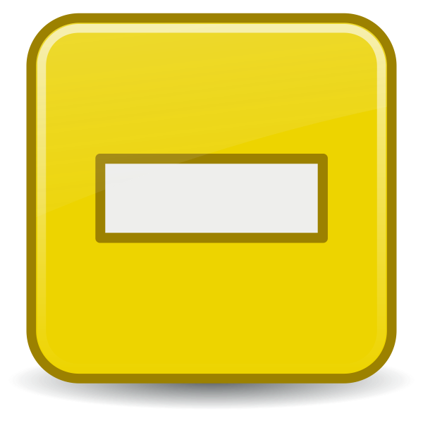 SVG Yellow graphics of computer button - minus