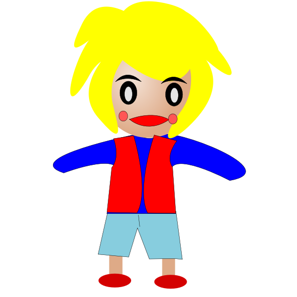 SVG Yellow-haired boy vector image