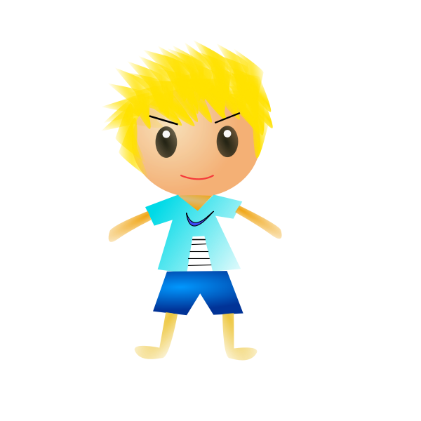 SVG Yellow-haired kid