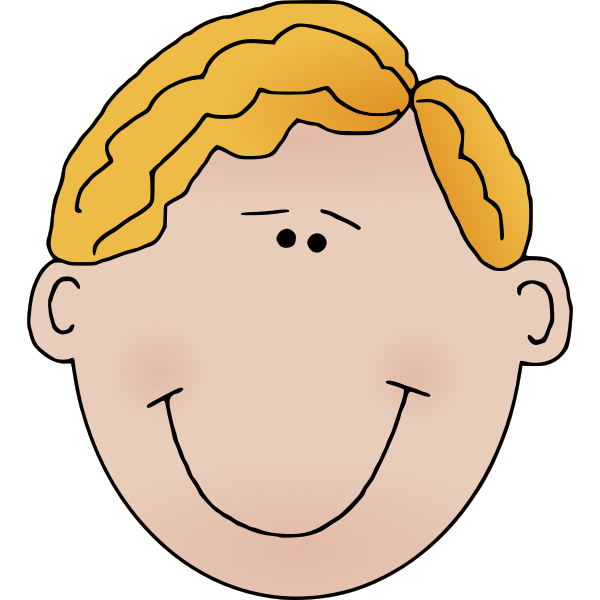 SVG Yellow haired man smiling vector image