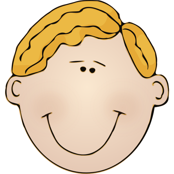 SVG Yellow haired man vector image