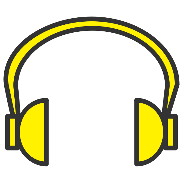 SVG yellow headphone