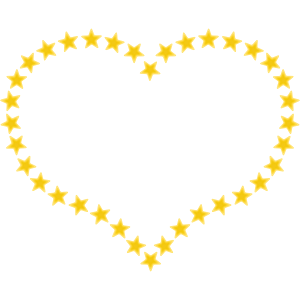 SVG Yellow heart vector graphics