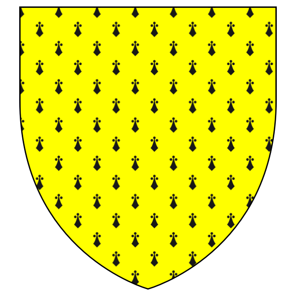 SVG Yellow heraldic shield vector image