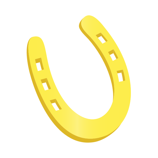 SVG Yellow horseshoe vector image