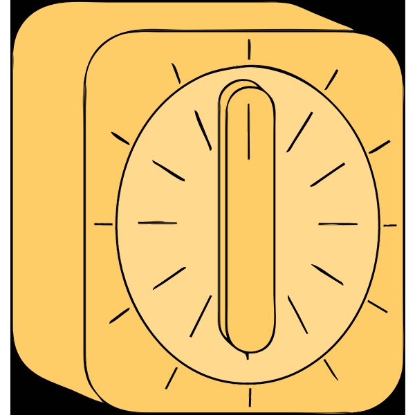 SVG Yellow kitchen timer