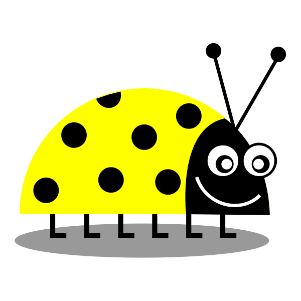 SVG Yellow ladybug