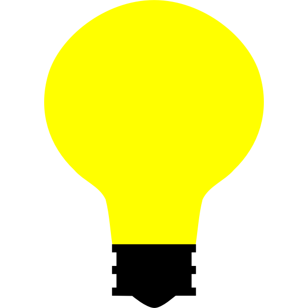 SVG Yellow lightbulb