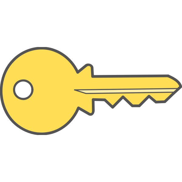 SVG Yellow lock key vector image