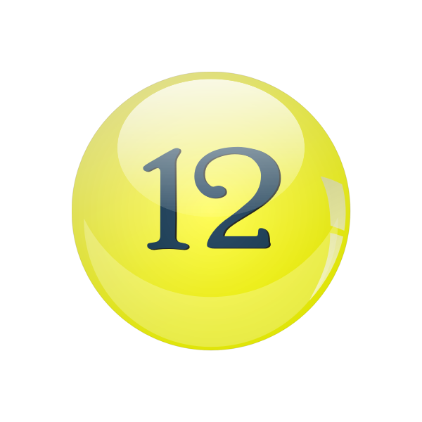 SVG Yellow lotto ball