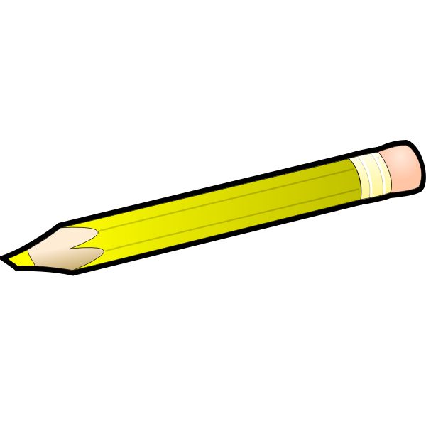 SVG Yellow outlined pencil